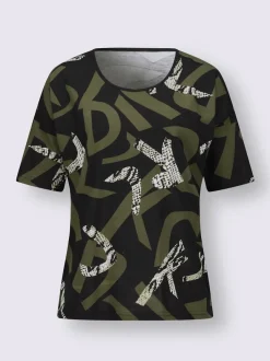 T-shirt à manches courtes coupe décontractée aux épaules