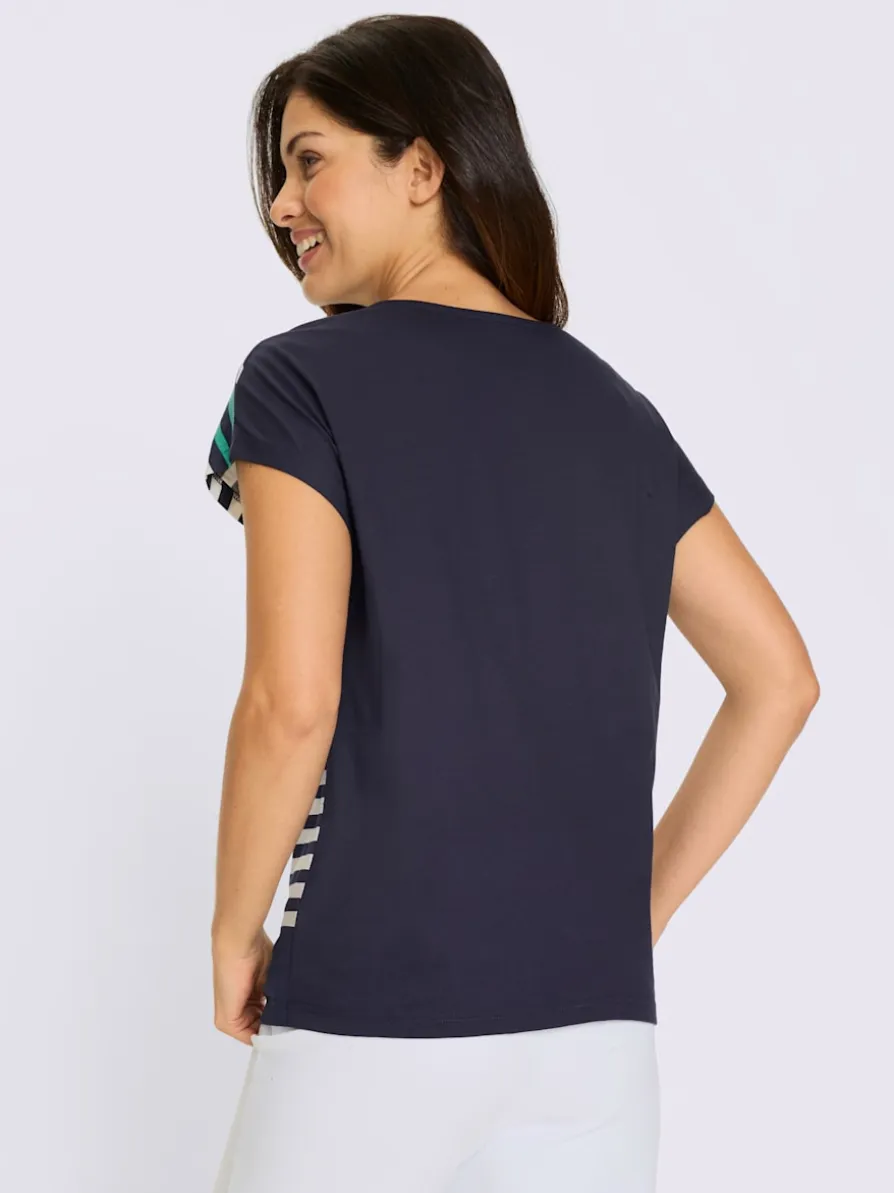 T-shirt à manches courtes coupe décontractée aux épaules