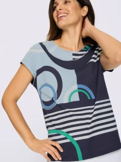 T-shirt à manches courtes coupe décontractée aux épaules