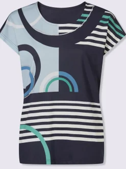 T-shirt à manches courtes coupe décontractée aux épaules