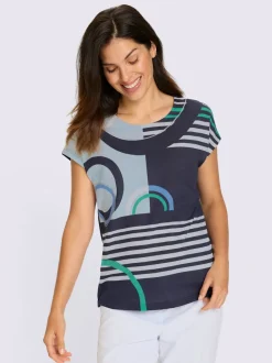 T-shirt à manches courtes coupe décontractée aux épaules