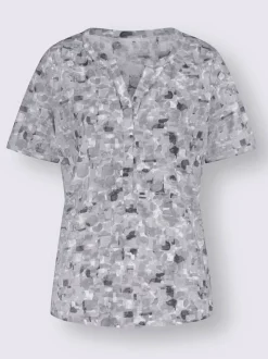 T-shirt à manches courtes encolure arrondie avec petit v