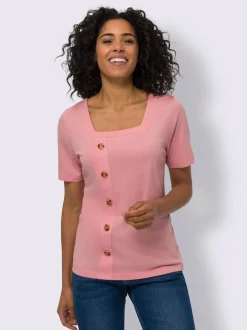 T-shirt à manches courtes encolure carrée