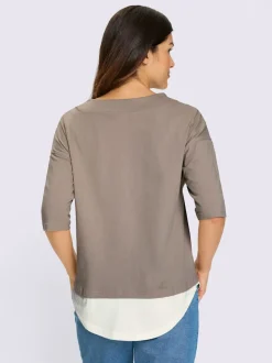 T-shirt à manches courtes encolure ronde avec coulisse