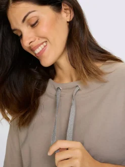T-shirt à manches courtes encolure ronde avec coulisse