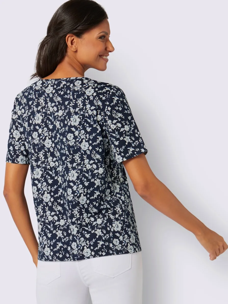 T-shirt à manches courtes fronce légère à l'encolure