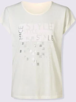 T-shirt à manches courtes imprimé brillant