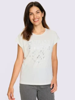 T-shirt à manches courtes imprimé brillant