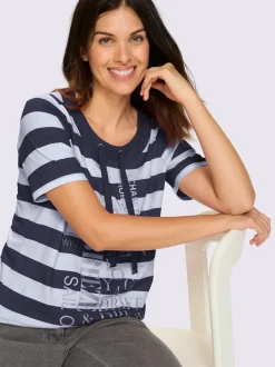 T-shirt à manches courtes imprimé brillant