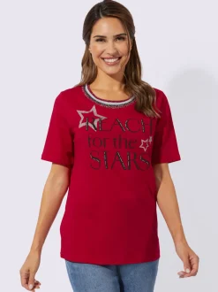 T-shirt à manches courtes imprimé brillant
