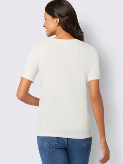 T-shirt à manches courtes imprimé fleurs et feuilles