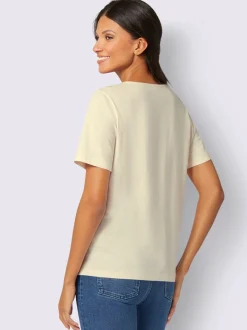 T-shirt à manches courtes imprimé floral aux coloris harmonieux