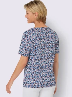 T-shirt à manches courtes imprimé mille-fleurs