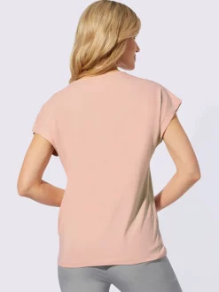 T-shirt à manches courtes imprimé transfert couleur argenté