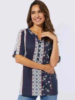 T-shirt à manches courtes joli aspect patchwork