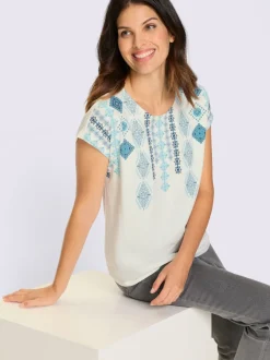 T-shirt à manches courtes mancherons tendance