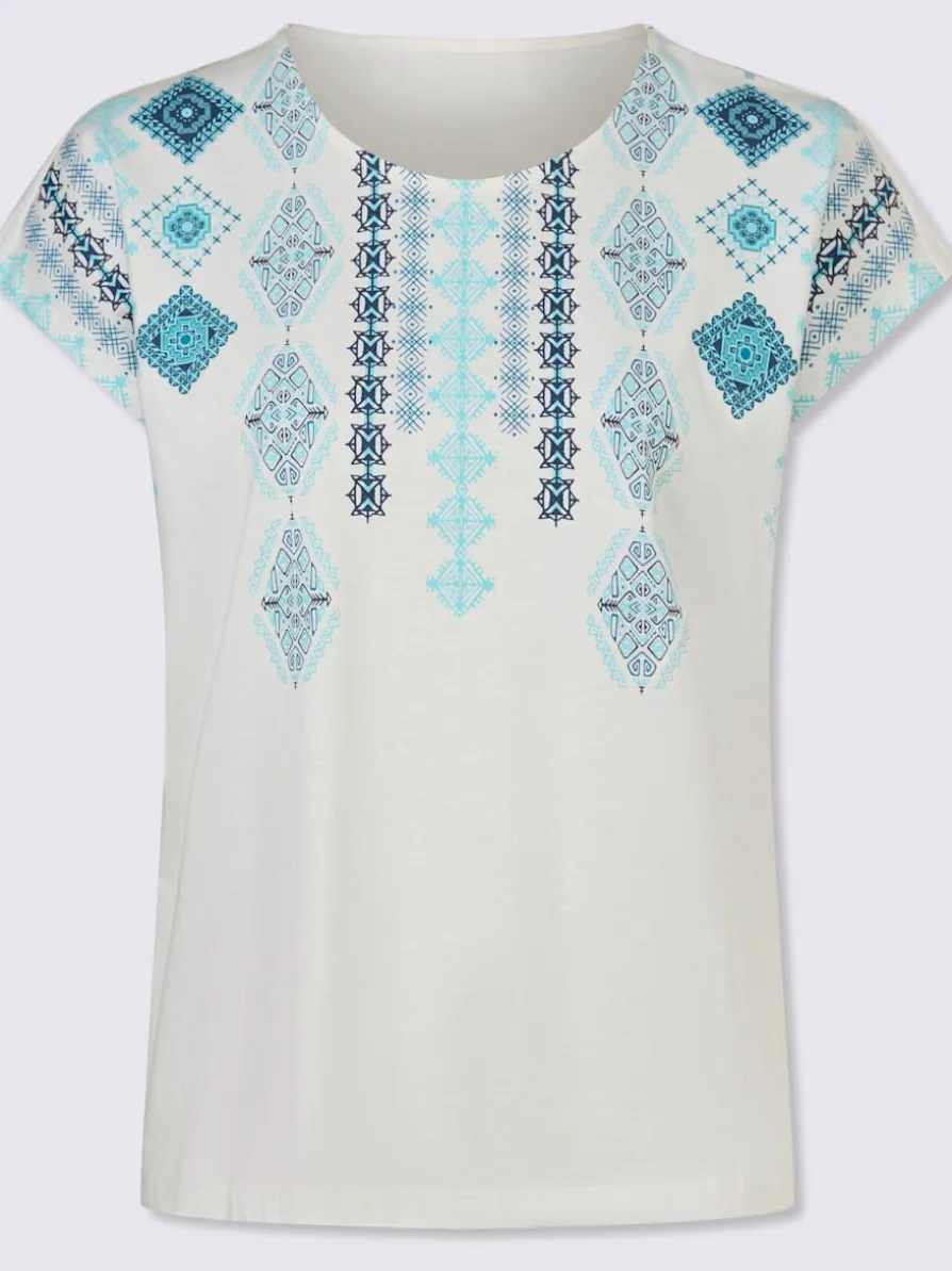 T-shirt à manches courtes mancherons tendance