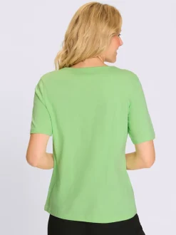 T-shirt à manches courtes motif floral devant