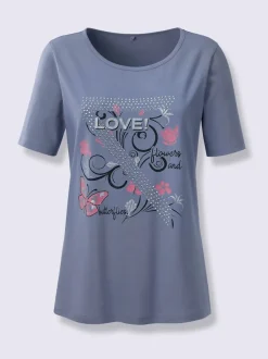 T-shirt manches courtes motifs brillants