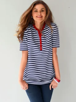 T-shirt manches courtes motif style marin