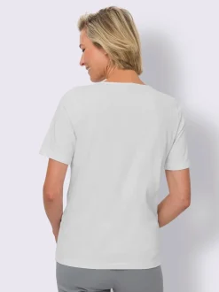 T-shirt à manches courtes petites pierres brillantes fantaisie