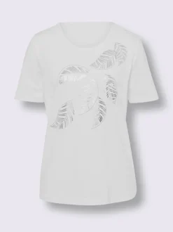 T-shirt à manches courtes petites pierres brillantes fantaisie