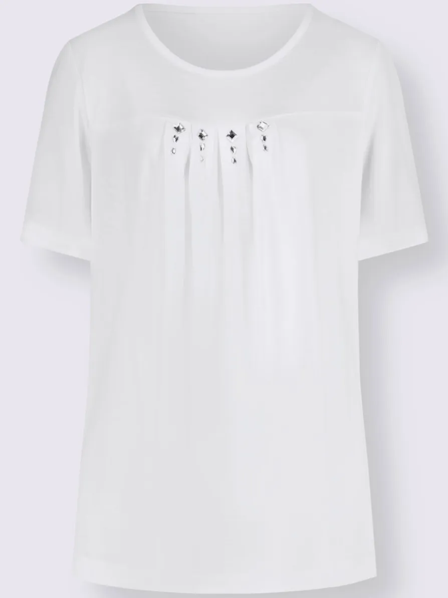 T-shirt à manches courtes plis creux tendance