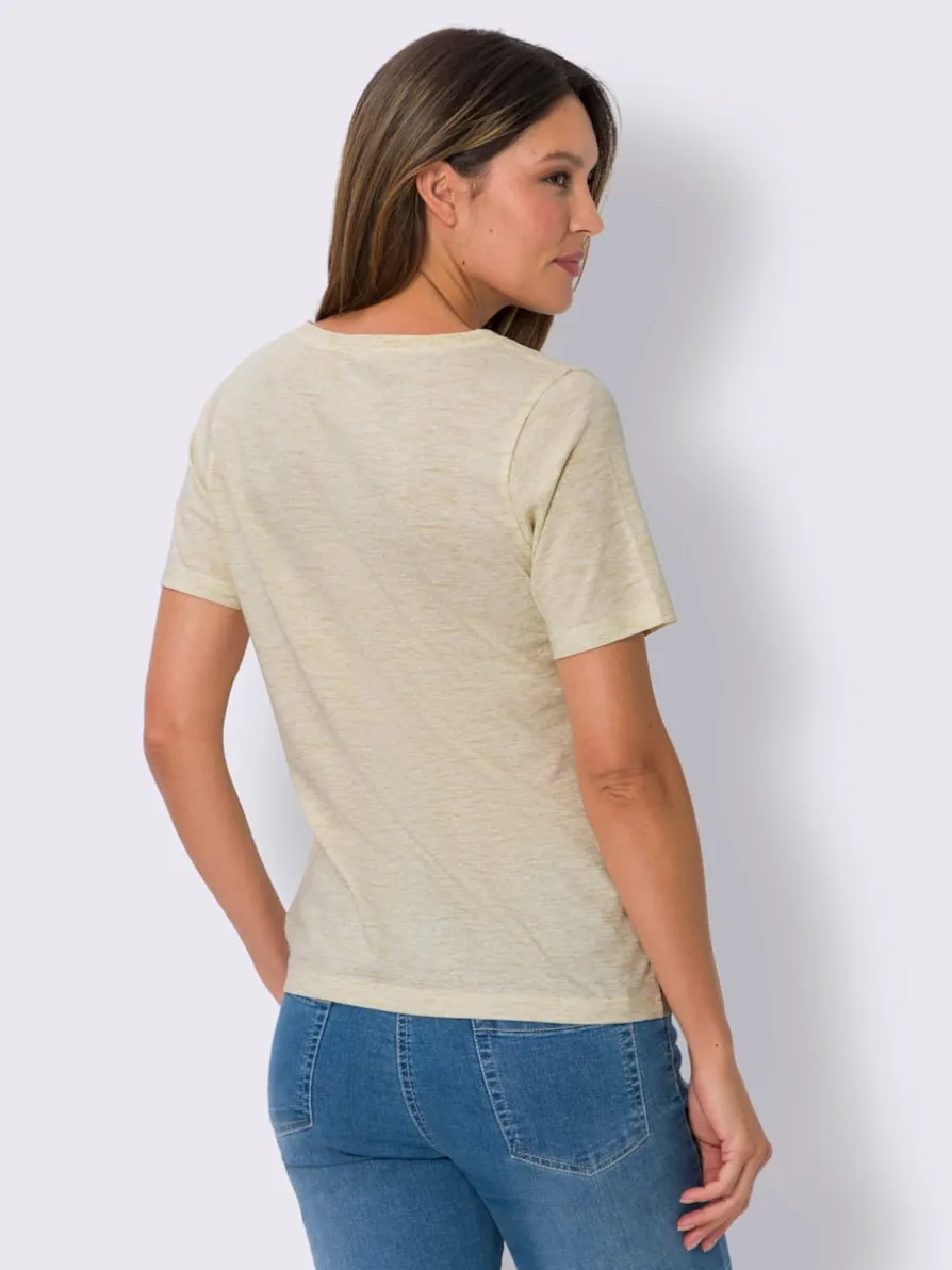 T-shirt à manches courtes qualité chinée