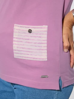 T-shirt à manches courtes rayures contrastées