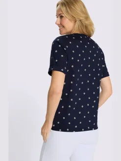 T-shirt à manches courtes revers aux manches
