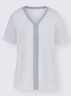 T-shirt à manches courtes ruban brillant