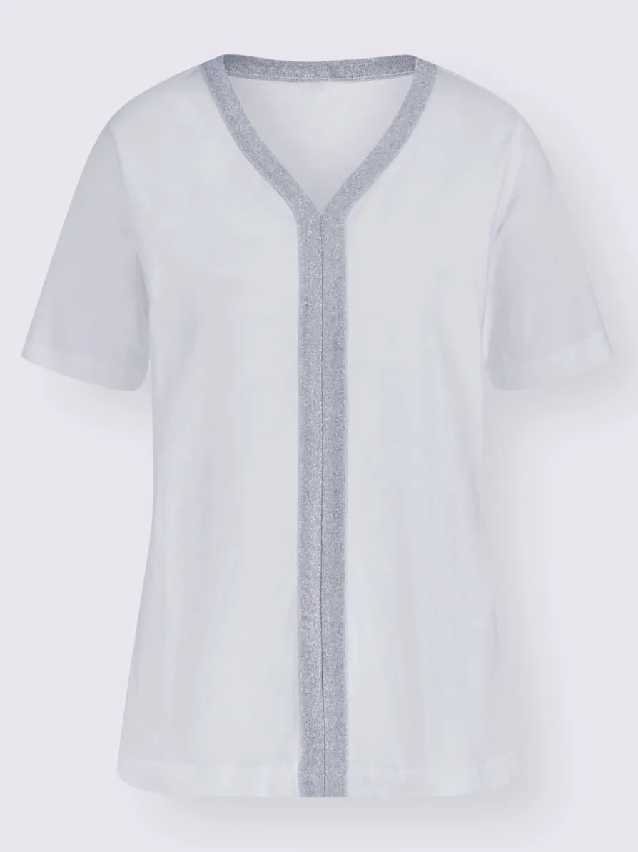 T-shirt à manches courtes ruban brillant