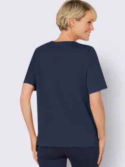 T-shirt à manches courtes ruban gros grain avec œillets décoratifs