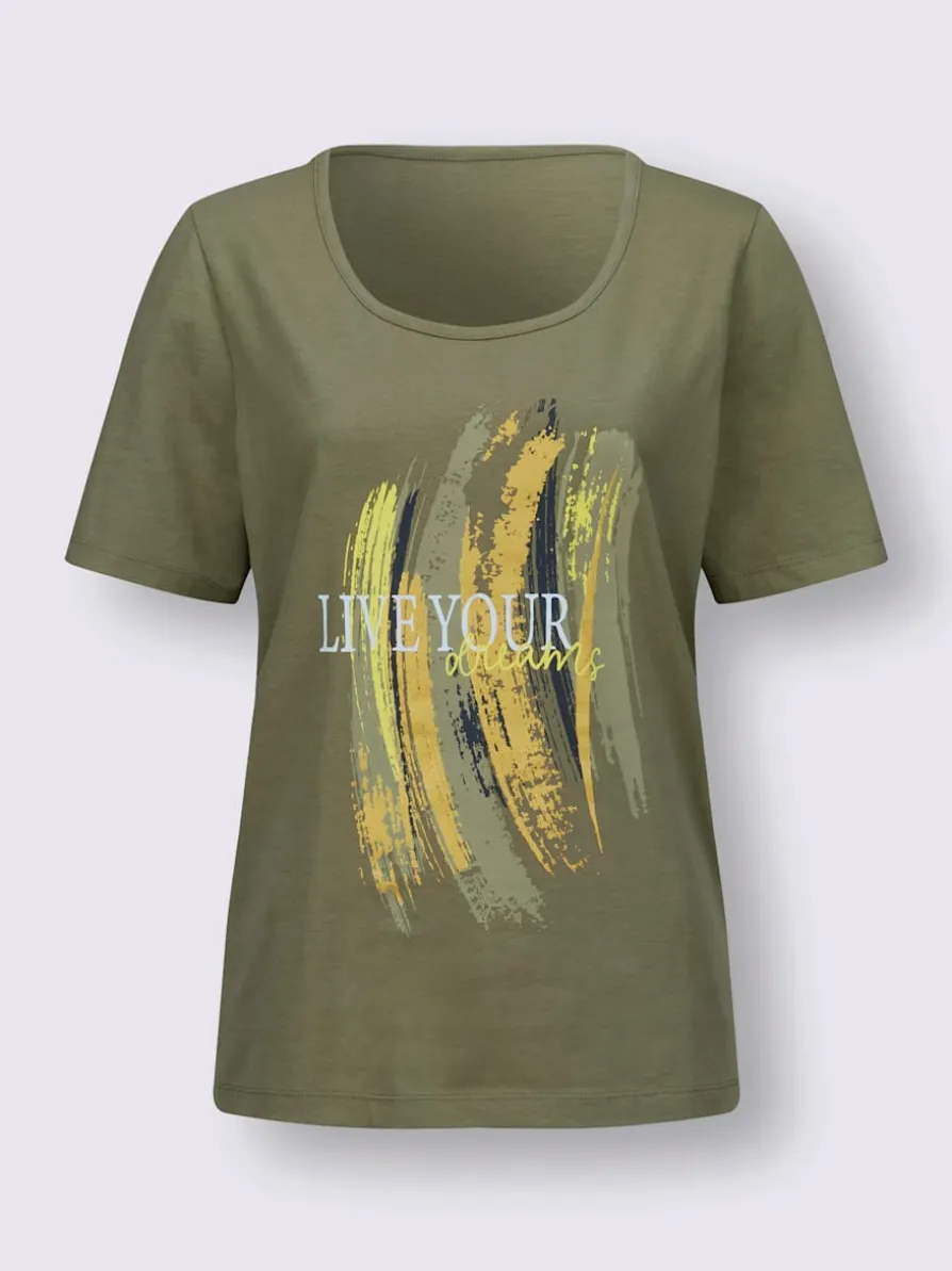 T-shirt à manches courtes superbe imprimé brillant