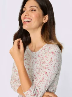 T-shirt à manches 3/4 imprimé floral