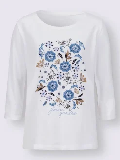 T-shirt à manches 3/4 joli motif floral
