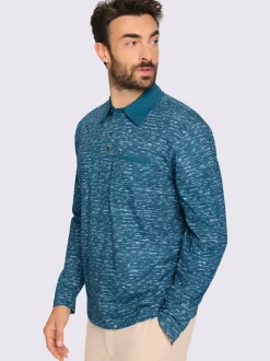 T-shirt à manches longues bordure unie sur la poche poitrine