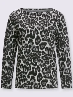 T-shirt à manches longues encolure en u féminine
