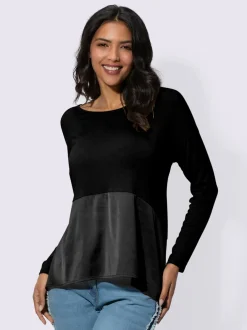 T-shirt à manches longues forme longue confortable