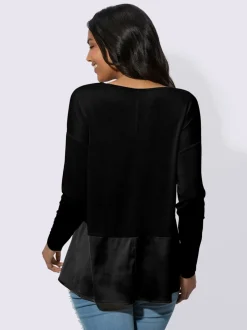 T-shirt à manches longues forme longue confortable