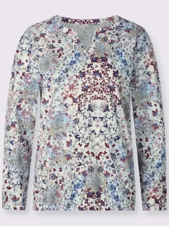 T-shirt à manches longues motif floral