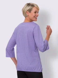 T-shirt à manches 3/4 ourlet élastique