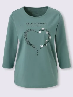 T-shirt à manches 3/4 pur coton