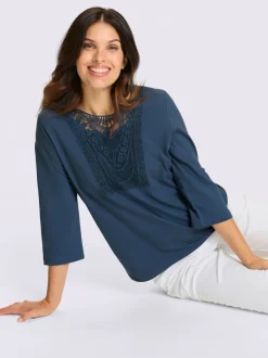 T-shirt à manches 3/4 pur coton