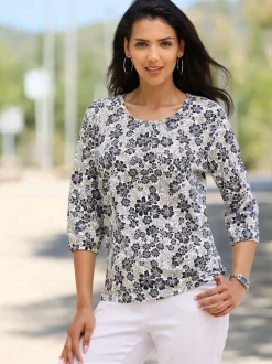 T-shirt à manches 3/4 pur coton