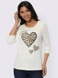 T-shirt à manches 3/4 pur coton
