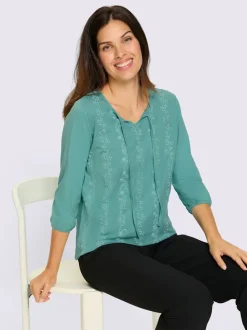 T-shirt à manches 3/4 pur coton