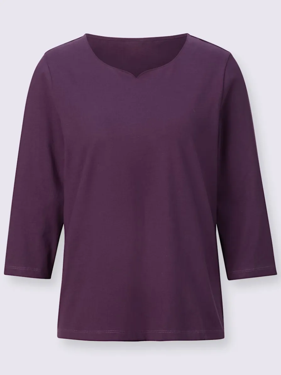 T-shirt à manches 3/4 pur coton