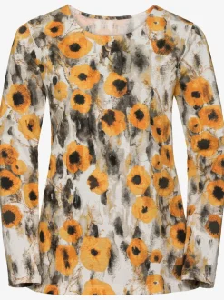 T-shirt à motif floral avec encolure ronde