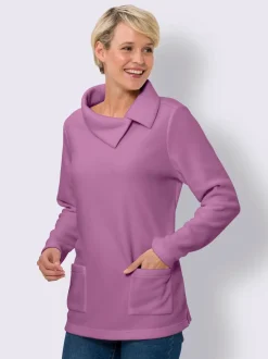 T-shirt polaire col asymétrique